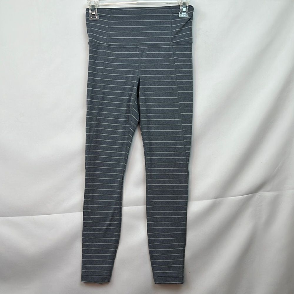 Athleta Gray striped leggings size XS EUC